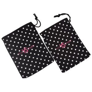 2 Yosi Samra Polka Dot Drawstring Pouch